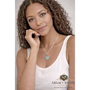 Tiffany & Co Return to Tiffany Blue Enamel Heart Tag Necklace Sterling Silver